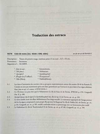 Catalogue des ostraca hiératiques non littéraires de Deir el-Medîneh. Tome XII: Nos 10276-10405[newline]M8491-14.jpeg