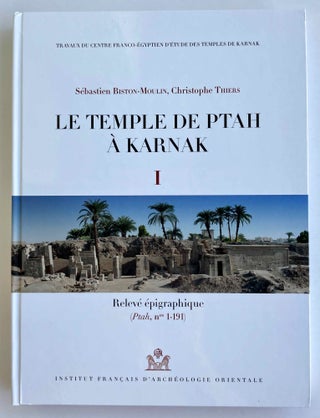 Item #M8495 Le temple de Ptah à Karnak. Vol. I: relevé épigraphique (Ptah, nos 1-191). Vol....