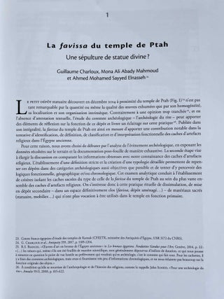 Le temple de Ptah à Karnak III. La favissa.