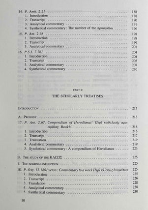 Grammatical papyri from Graeco-Roman Egypt. Contributions to the study of the ars grammatica in antiquity.