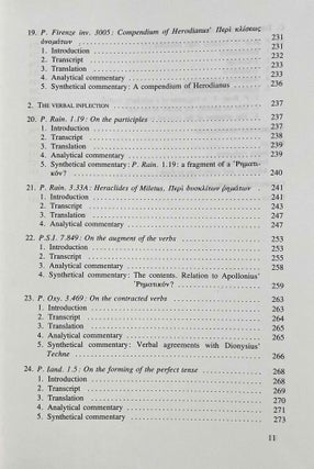 Grammatical papyri from Graeco-Roman Egypt. Contributions to the study of the ars grammatica in antiquity.