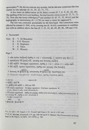 Grammatical papyri from Graeco-Roman Egypt. Contributions to the study of the ars grammatica in antiquity.