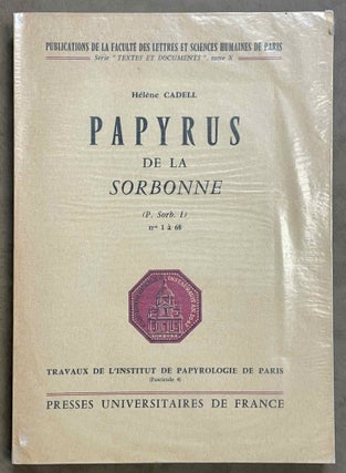 Item #M8522 Papyrus de la Sorbonne (P. Sorb. I) nos. 1 à 68. CADELL Hélène[newline]M8522-00.jpeg