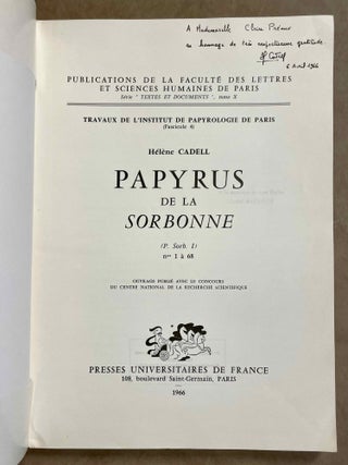 Papyrus de la Sorbonne (P. Sorb. I) nos. 1 à 68[newline]M8522-01.jpeg