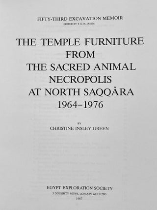 The temple furniture from the Sacred Animal Necropolis at North Saqqâra, 1964-1976[newline]M8528-01.jpeg