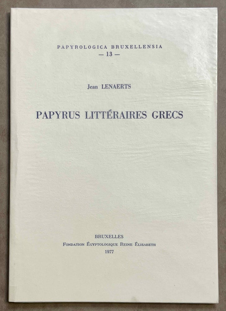 Item #M8536 Papyrus littéraires grecs. LENAERTS Jean.[newline]M8536-00.jpeg