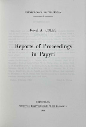 Reports of proceedings in papyri