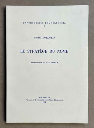 Item #M8542a Le stratège du nome. HOHLWEIN Nicolas