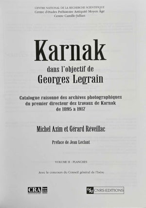 Karnak dans l'objectif de Georges Legrain. Catalogue raisonné des archives photographiques du premier directeur des travaux de Karnak de 1895 à 1917. 2 volumes (complete set)[newline]M8548b-22.jpeg