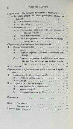 Fêtes d'Egypte ptolémaïque et romaine d'après la documentation papyrologique grecque