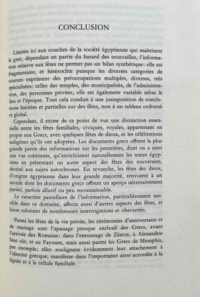 Fêtes d'Egypte ptolémaïque et romaine d'après la documentation papyrologique grecque