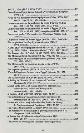On government and law in Roman Egypt. Collected papers of Naphtali Lewis.