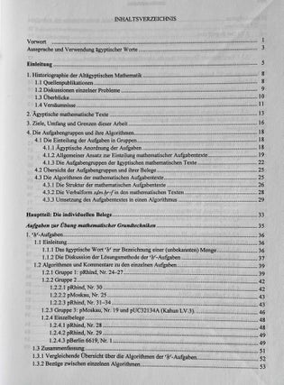 Ägyptische Algorithmen. Eine Untersuchung zu den mittelägyptischen mathematischen Aufgabentexten.[newline]M8558-02.jpeg