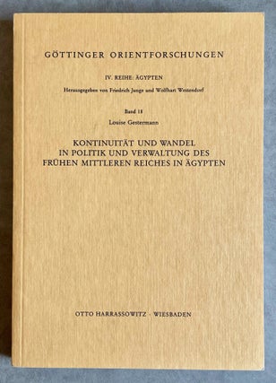 Item #M8570 Kontinuität und Wandel in Politik und Verwaltung des frühen Mittleren Reiches in...