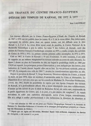 Cahiers de Karnak. Volumes I to IV.[newline]M8571-18.jpeg