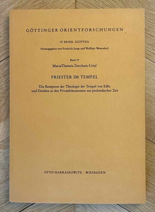 Item #M8584b Priester im Tempel. Die Rezeption der Theologie der Tempel von Edfu und Dendera in...