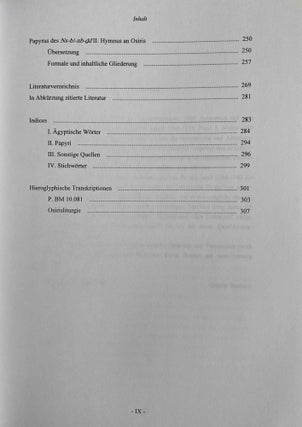 Spätzeitliche Osiris-Liturgien im Corpus der Asasif-Papyri. Übersetzung, Kommentar, Formale und inhaltliche Analyse.[newline]M8586-04.jpeg