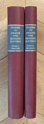 Item #M8587b Studien zu Sprache und Religion Ägyptens. Zu Ehren von Wolfhart Westendorf....