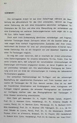 Untersuchungen zu den Totenbuch-Papyri der 18. Dynastie. Kriterien ihrer Datierung.