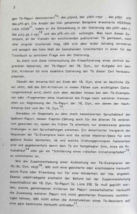 Untersuchungen zu den Totenbuch-Papyri der 18. Dynastie. Kriterien ihrer Datierung.[newline]M8589-10.jpeg