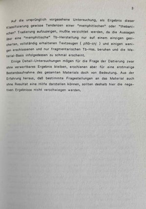 Untersuchungen zu den Totenbuch-Papyri der 18. Dynastie. Kriterien ihrer Datierung.