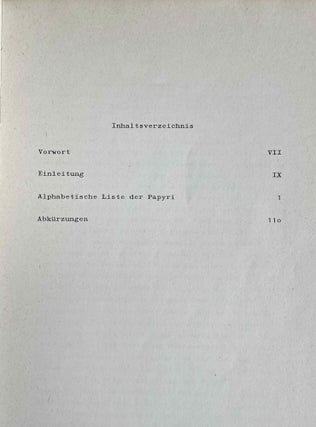 Bibliographie der hieratischen und hieroglyphischen Papyri