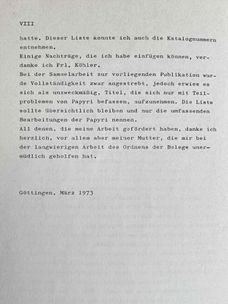 Bibliographie der hieratischen und hieroglyphischen Papyri