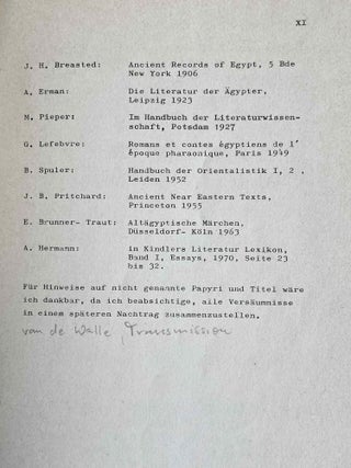 Bibliographie der hieratischen und hieroglyphischen Papyri