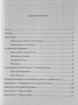 Papyrus Tamerit 1. Ein Ritualpapyrus der ägyptischen Spätzeit.