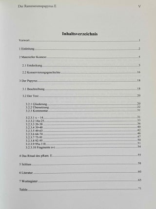 Der Ramesseumspapyrus E. Ein Ritualbuch f&uuml;r Bestattungen aus dem Mittleren Reich.