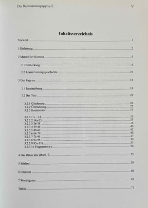Der Ramesseumspapyrus E. Ein Ritualbuch für Bestattungen aus dem Mittleren Reich.