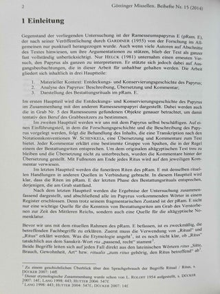 Der Ramesseumspapyrus E. Ein Ritualbuch f&uuml;r Bestattungen aus dem Mittleren Reich.