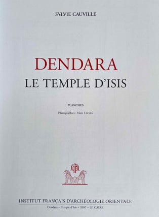 Dendara. Le temple d'Isis. Vol. I: Textes. Vol. II: Planches (complete set)[newline]M8610-23.jpeg