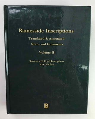 Item #M8619 Ramesside inscriptions. Translated and annotated. Notes and comments. Vol. II:...