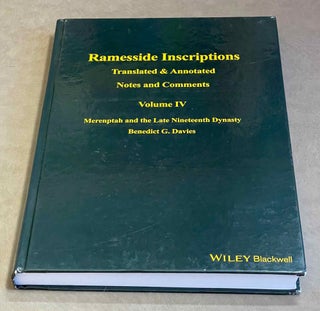 Item #M8620a Ramesside inscriptions. Translated and annotated. Notes and comments. Vol. IV:...[newline]M8620a-00.jpeg