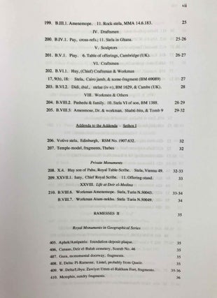 Ramesside inscriptions. Translated and annotated. Translations. Vol. VII: Addenda.