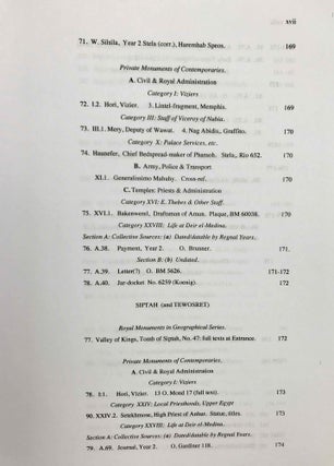 Ramesside inscriptions. Translated and annotated. Translations. Vol. VII: Addenda.