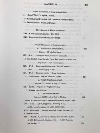 Ramesside inscriptions. Translated and annotated. Translations. Vol. VII: Addenda.