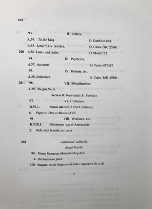 Ramesside inscriptions. Translated and annotated. Translations. Vol. VII: Addenda.