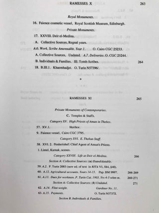 Ramesside inscriptions. Translated and annotated. Translations. Vol. VII: Addenda.