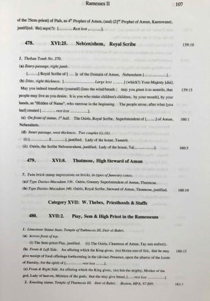Ramesside inscriptions. Translated and annotated. Translations. Vol. VII: Addenda.