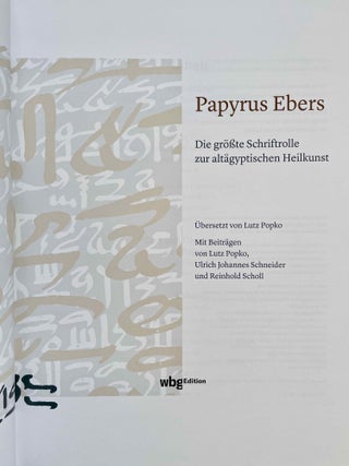 Papyrus Ebers. Die größte Schriftrolle zur altägyptischen Heilkunst.[newline]M8631-02.jpeg