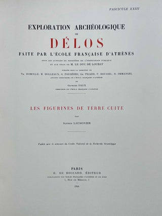 Exploration archéologique de Délos, fasc. XXIII. Les figurines de terre cuite. Texte et planches (complete set)[newline]M8634-02.jpeg