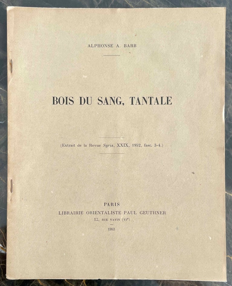 Item #M8656 Bois du sang, Tantale. BARB Alphonse A.[newline]M8656-00.jpeg