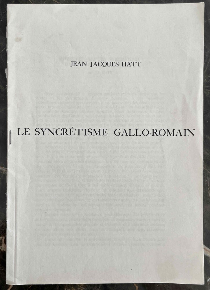Item #M8676 Interprétation et syncrétisme dans la religion gauloise. HATT Jean-Jacques.[newline]M8676-00.jpeg