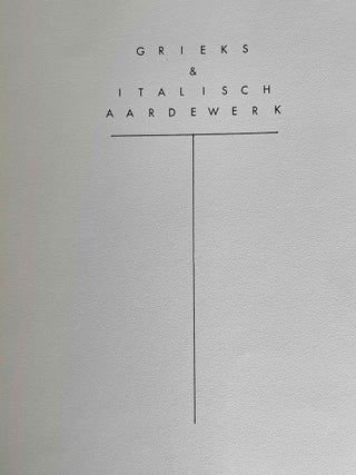 De Warande, Turnhout: Grieks & Italisch Aardewerk