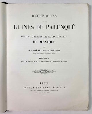 Recherches sur les ruines de Palenqué et sur les origines de la civilisation du Mexique (text only)