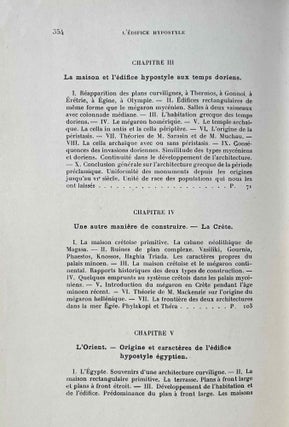 Les Origines de L'Edifice Hypostyle. En Grèce, en Orient et chez les Romains.