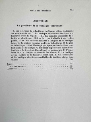 Les Origines de L'Edifice Hypostyle. En Grèce, en Orient et chez les Romains.