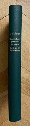 Item #M8714x Les inscriptions grecques et latines du colosse de Memnon. BERNAND André -...